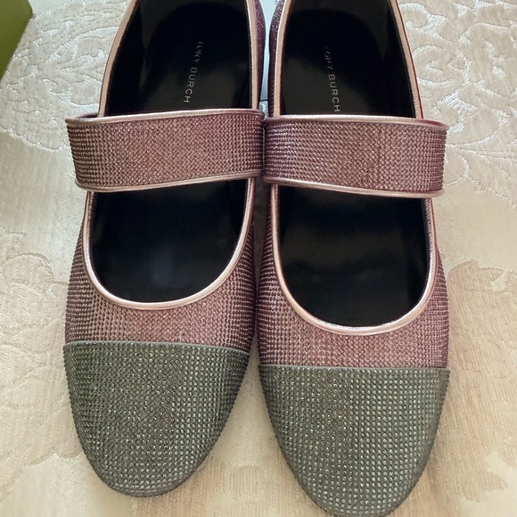 Tory Burch Pink and Gray Loafers - Picture 4 of 8